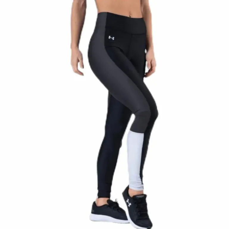 UA HG Armour Perforation Inset Leggings Black