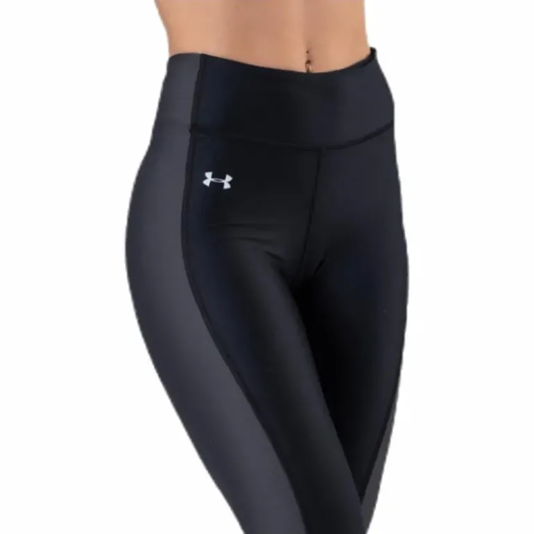 UA HG Armour Perforation Inset Leggings Black