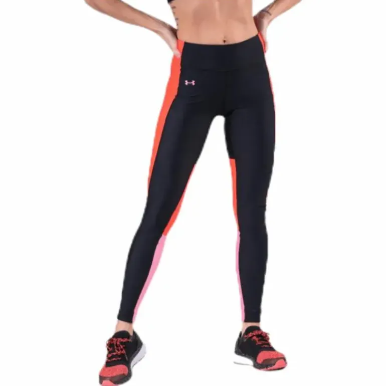 UA HG Armour Perforation Inset Leggings Black