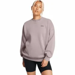 Ua Icon Hwt Flc Os Crew Tetra Gray