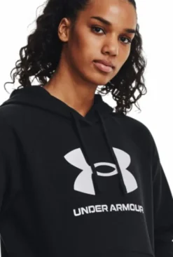 Ua Rival Fleece Big Logo Hdy Black
