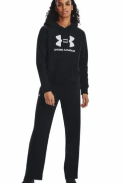 Ua Rival Fleece Big Logo Hdy Black