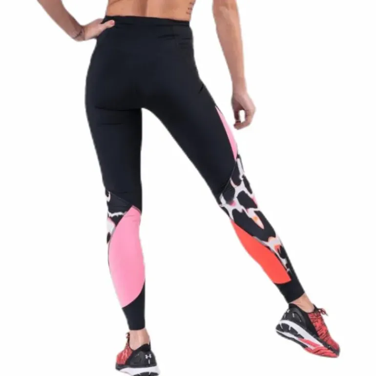 UA Rush Print Color Block Leggings Black
