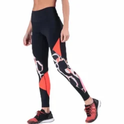 UA Rush Print Color Block Leggings Black