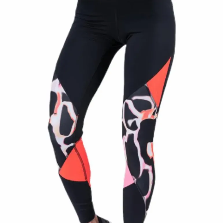 UA Rush Print Color Block Leggings Black