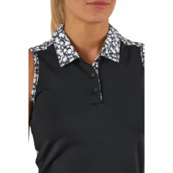 Ultimate365 Sleeveless Golf Polo Shirt Black