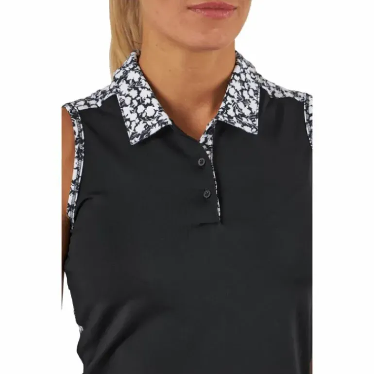 Ultimate365 Sleeveless Golf Polo Shirt Black