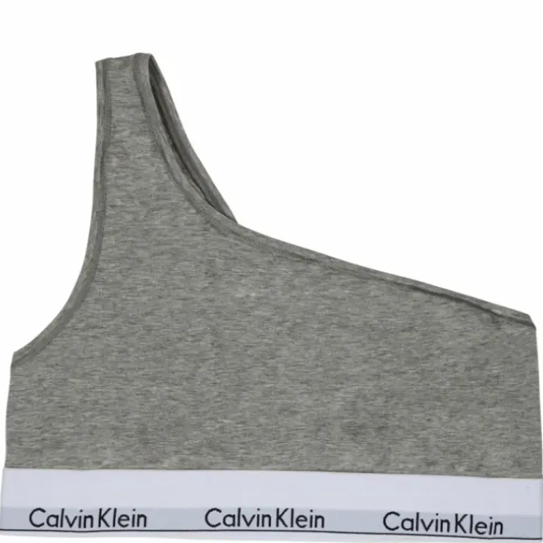 Unlined Bralette (one Shoulder Grey
