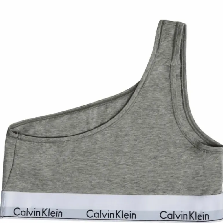 Unlined Bralette (one Shoulder Grey