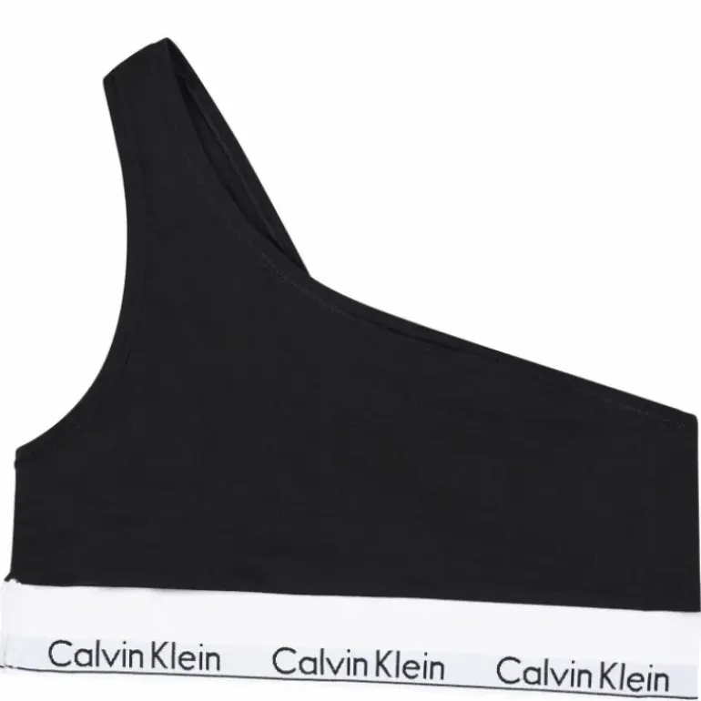 Unlined Bralette (one Shoulder Black