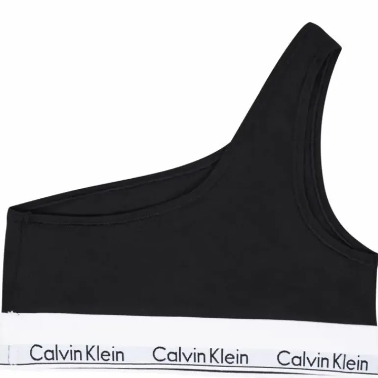 Unlined Bralette (one Shoulder Black