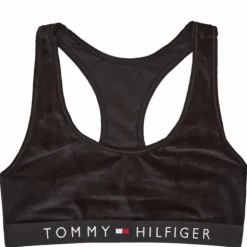 Unlined Bralette Velour Black