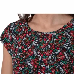 Vic Ss Aop Top Wvn Black