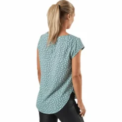 Vic Ss Aop Top Wvn Green
