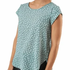 Vic Ss Aop Top Wvn Green