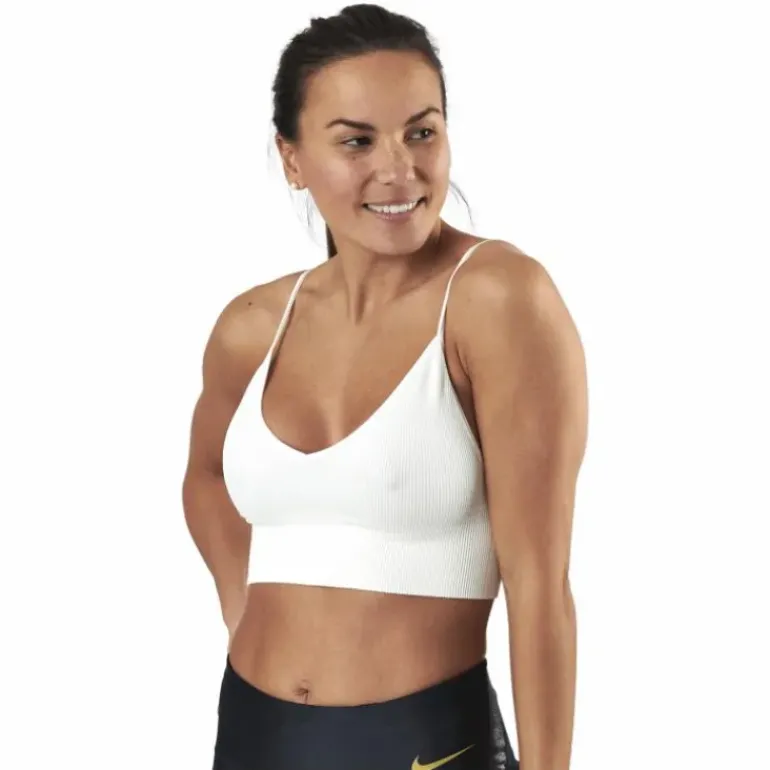 Vicky Rib Seamless V-Neck Top White