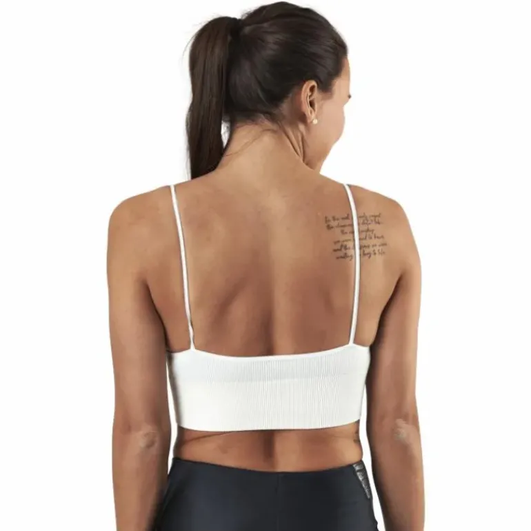 Vicky Rib Seamless V-Neck Top White