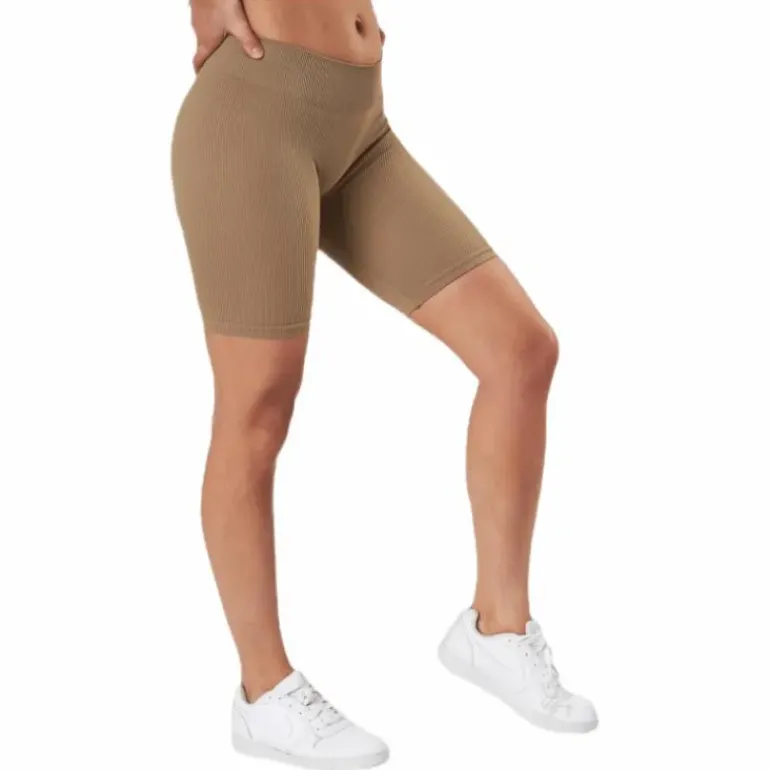 Vicky Rib Seamless Shorts Beige