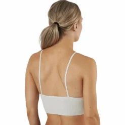 Vicky Rib Seamless V-neck Top Grey