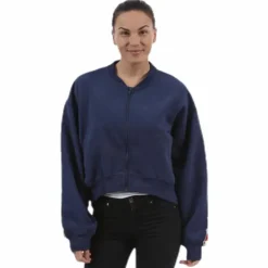 Violet Zip Sweat Blue