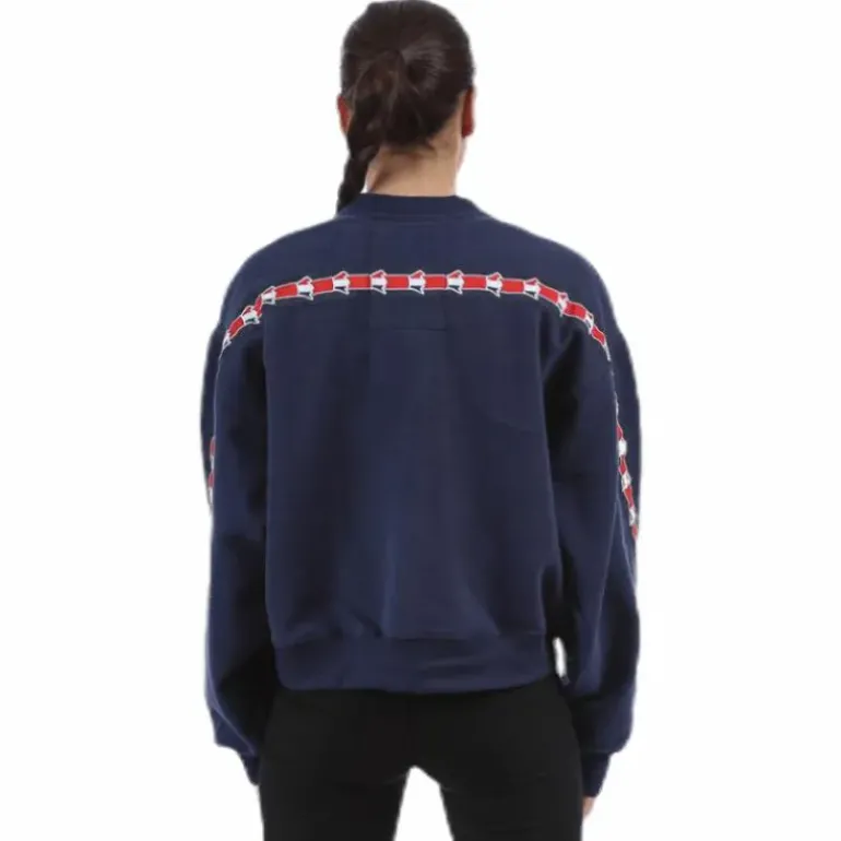 Violet Zip Sweat Blue