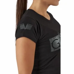 W Black Grey Logo T-shirt Black