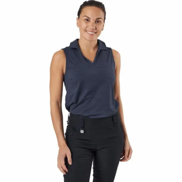W Cloudspun Coast Sl Polo Navy Blazer Heather