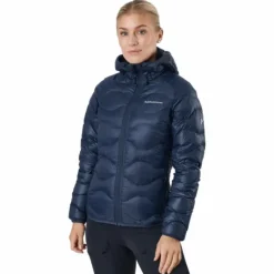 W Helium Down Hood Jacket Blue Shadow