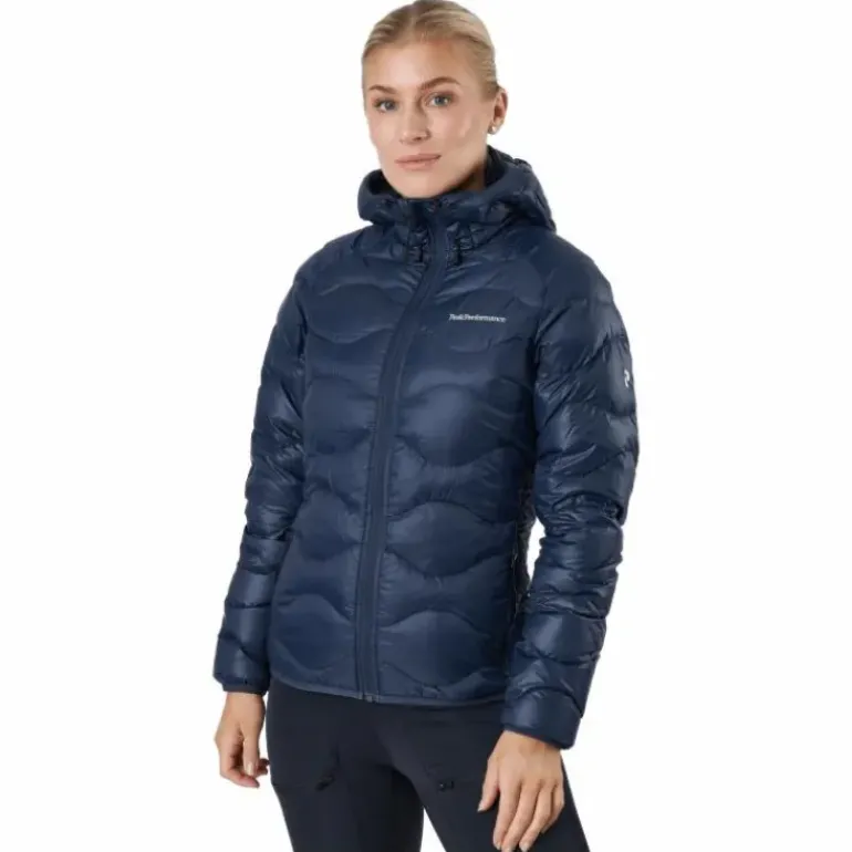 W Helium Down Hood Jacket Blue Shadow