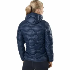 W Helium Down Hood Jacket Blue Shadow