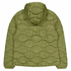 W Helium Down Hood Jacket Snap Green