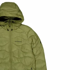 W Helium Down Hood Jacket Snap Green