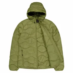 W Helium Down Hood Jacket Snap Green