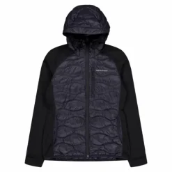 W Helium Down Hybrid Hood Black