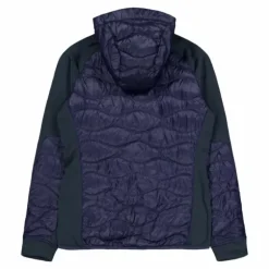 W Helium Down Hybrid Hood Blue Shadow