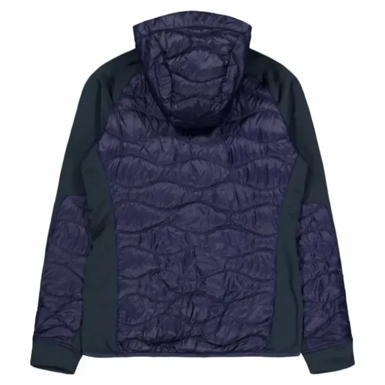 W Helium Down Hybrid Hood Blue Shadow