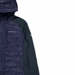 W Helium Down Hybrid Hood Blue Shadow