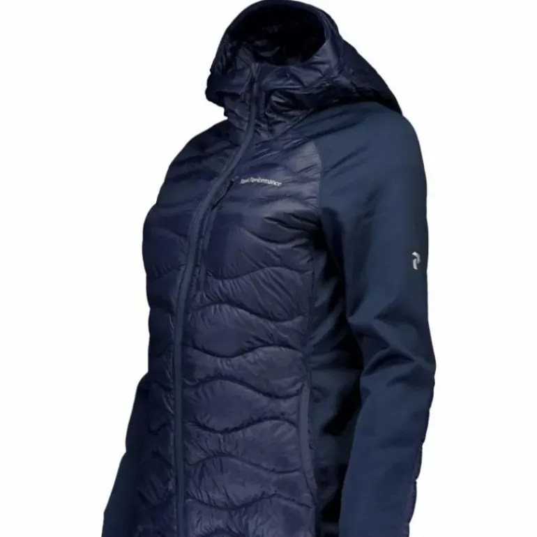 W Helium Down Hybrid Hood Blue Shadow