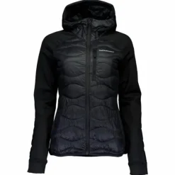 W Helium Down Hybrid Hood Black