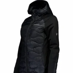 W Helium Down Hybrid Hood Black
