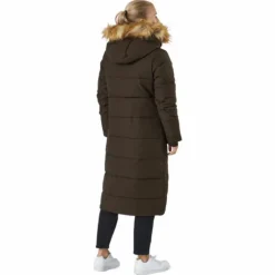 W. Long Slim Padded Parka Brownie Bit