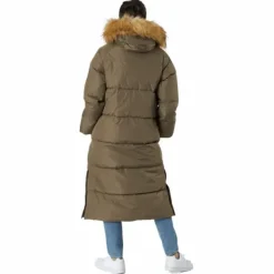 W. Loose Fur Hood Coat Mole