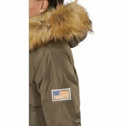 W. Loose Fur Hood Coat Mole