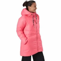 W. Mid Length Shiny Jacket Happy Pink