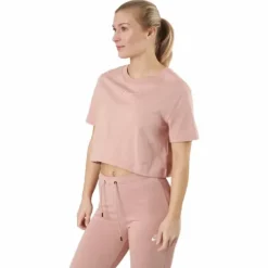 W Nsw Crop Ss Tee Prnt Rose Whisper/white