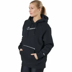 W Nsw Po Hoodie Os Bb Flc Prnt Black/white