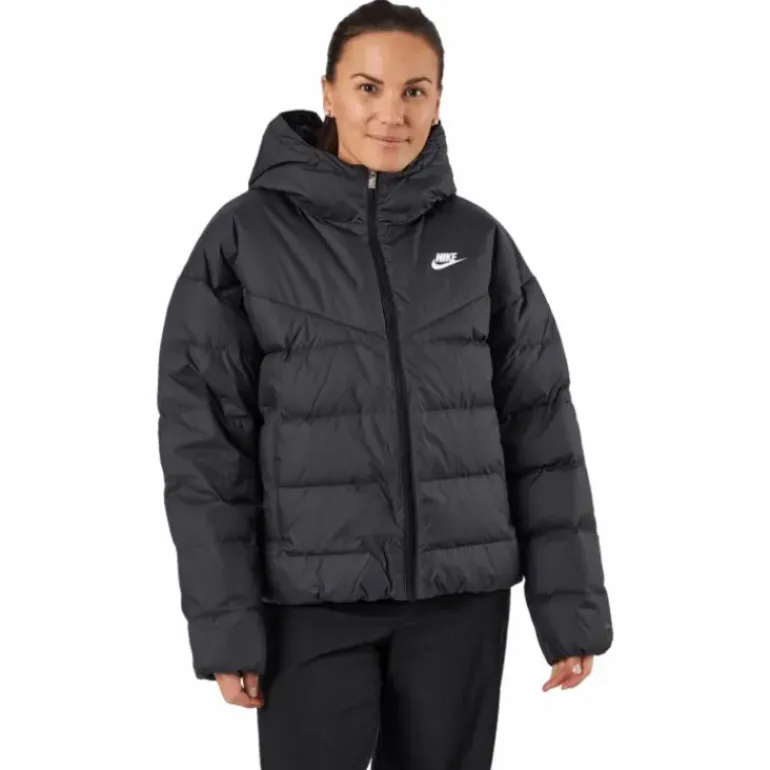 W Nsw Sf Dwn Wr Hd Jkt Black/black/white
