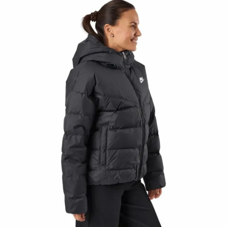 W Nsw Sf Dwn Wr Hd Jkt Black/black/white