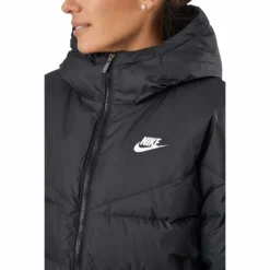 W Nsw Sf Dwn Wr Hd Jkt Black/black/white