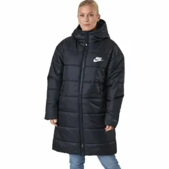 W Nsw Syn Tf Rpl Hd Parka Black/black/white